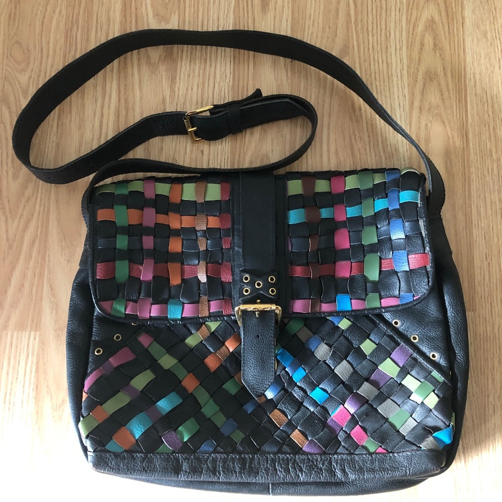 Fantastic vintage Piero Guidi leather cross body bag